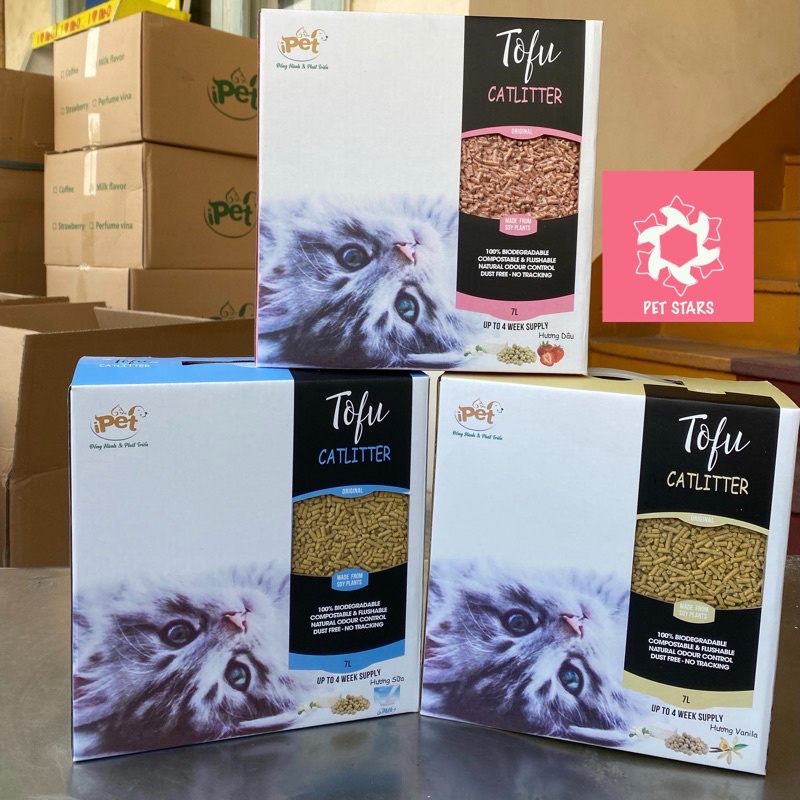 Cát đậu nành, cát vệ sinh cho mèo cát Tofu 7L