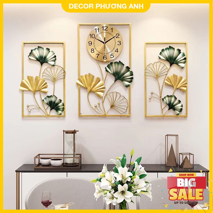 ❤️ 𝙁𝙍𝙀𝙀 𝙎𝙃𝙄𝙋 ❤️ Đồng Hồ Treo Tường Decor - Đồng Hồ Tranh ghéo Treo Tường Nghệ Thuật