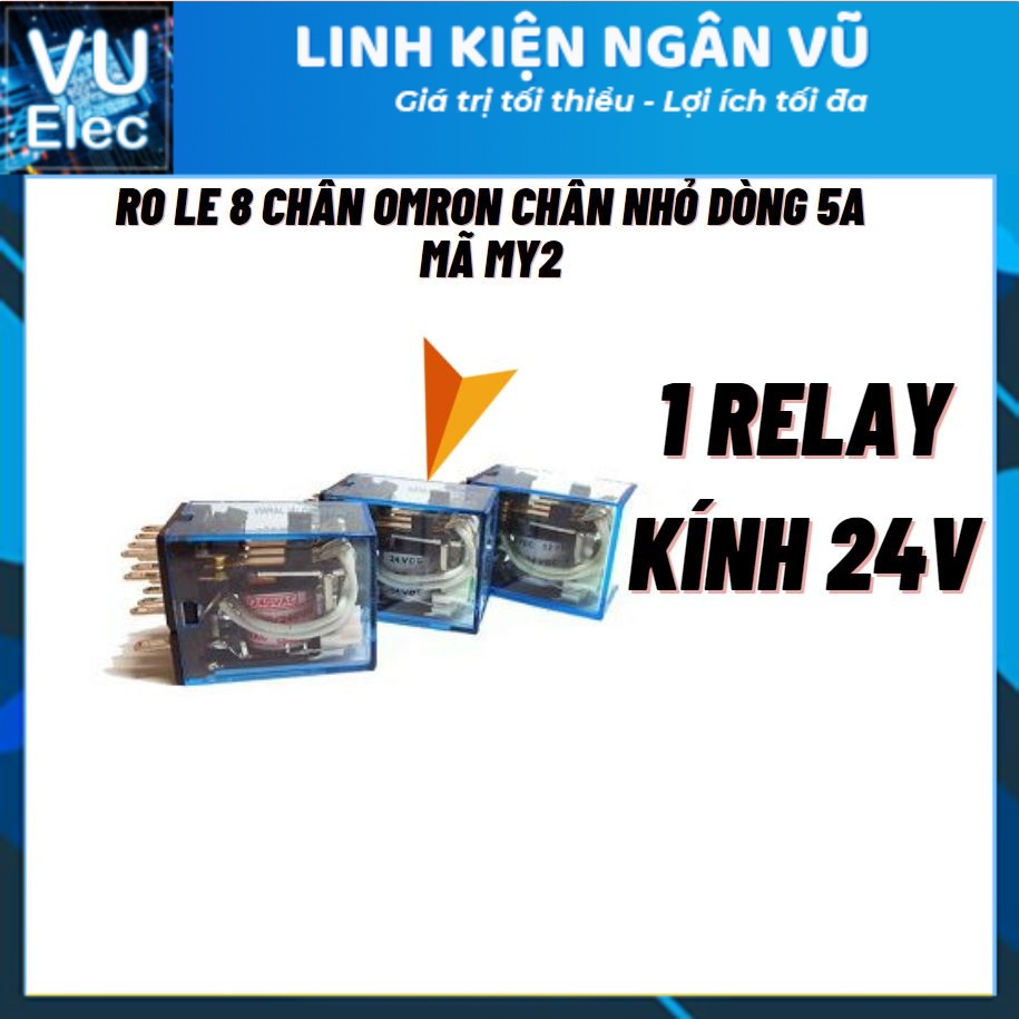 Rơ le (relay) trung gian omron MY2 12V, 24V, 220V loại 8 chân nhỏ,rlay omron