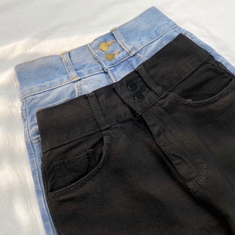 Quần Jeans Nữ Ống Rộng Lưng Cao KIA Phong Cách Ulzzang – 84Unisex