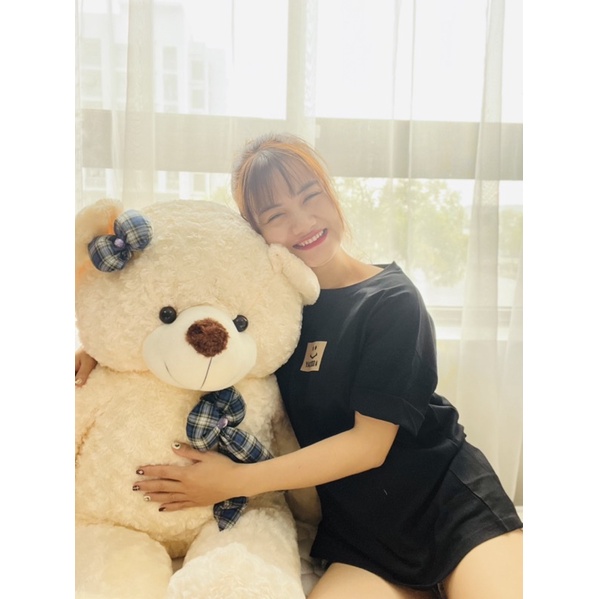 Áo phông nữ, áo thun nữ form rộng cotton cao cấp MẶT CƯỜI freesize<65kg | BigBuy360 - bigbuy360.vn