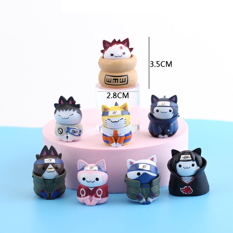 Bộ 8 Mô Hình Nhân Vật Anime Naruto Bằng PVC