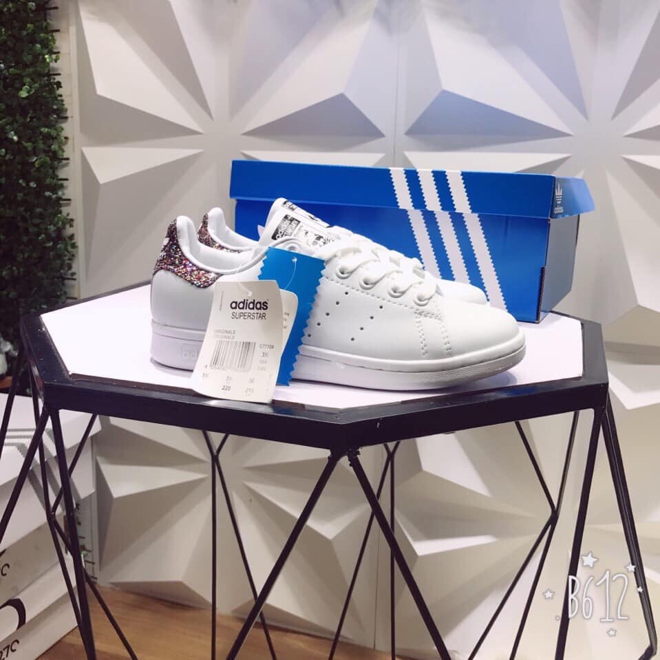 Giày Sneaker Adidas Stansmith Họa Tiết (fullbox+freeship) Cam kết chính hãng