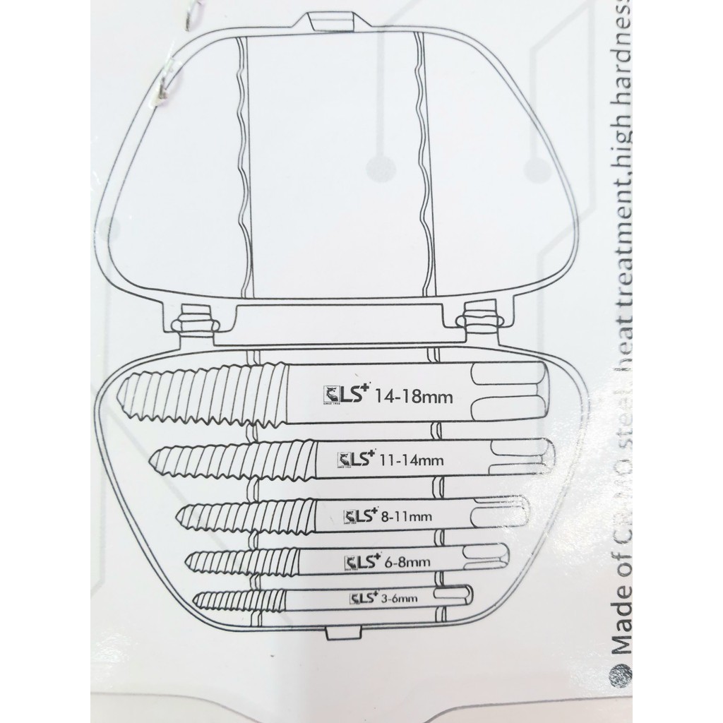 Bộ mở ốc vít gãy 5 món LS+