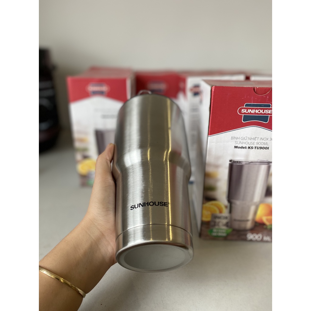 BÌNH GIỮ NHIỆT INOX 304 SUNHOUSE 900ML KS-TU900I