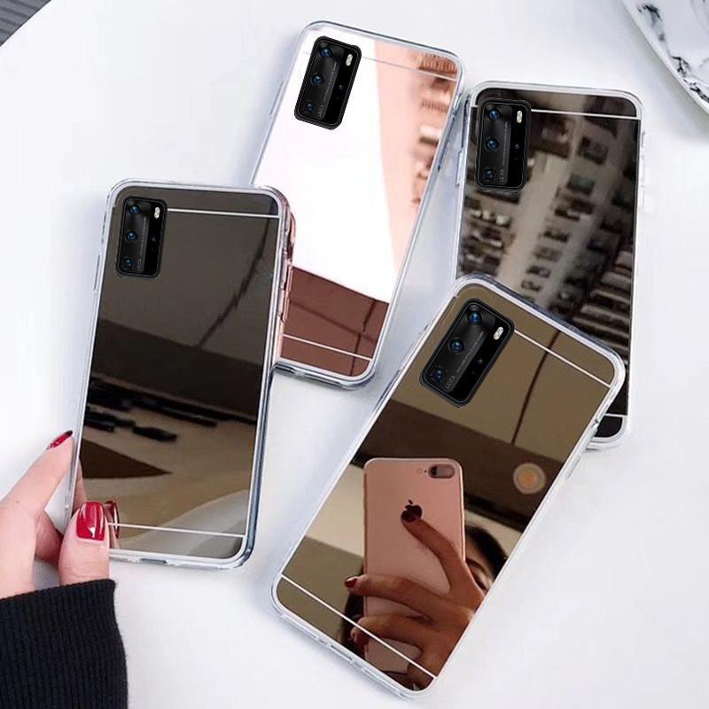 Ốp Điện Thoại Mềm Tráng Gương Màu Vàng Hồng Cho Samsung Galaxy A13 A12 A22 A32 A51 A71 4G 5G A02 A03S A02S A31 A21 A21S