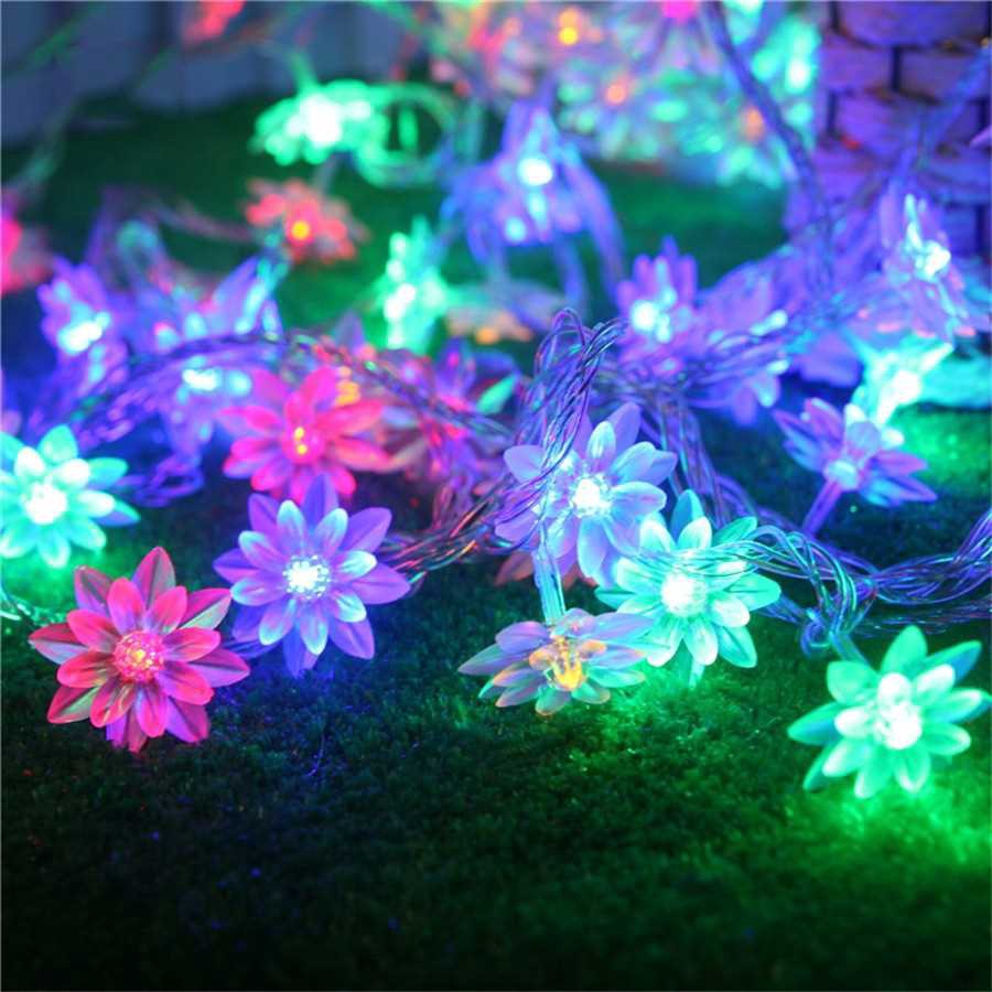 Dây đèn LED hình hoa sen dài 2m / 4m / 8m 20 bóng / 80 / 40LED trang trí giáng sinh