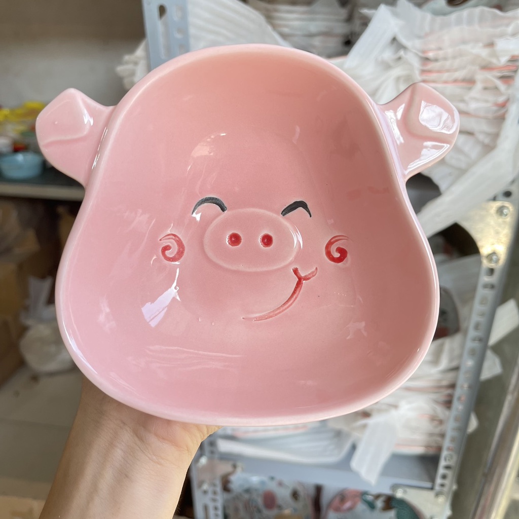 Set Bát Đĩa Decor Hồng cute Bát Ăn Cơm Chén Dĩa Dễ Thương Bát Ăn Dặm Cho Bé