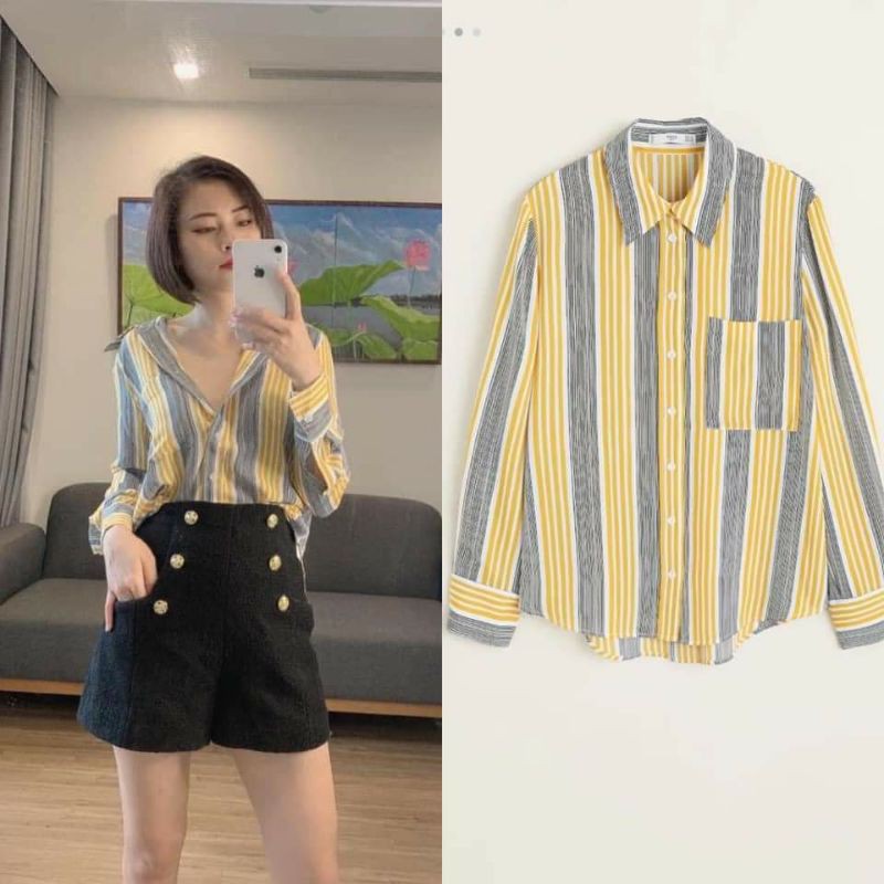 Sơ mi kẻ mango auth