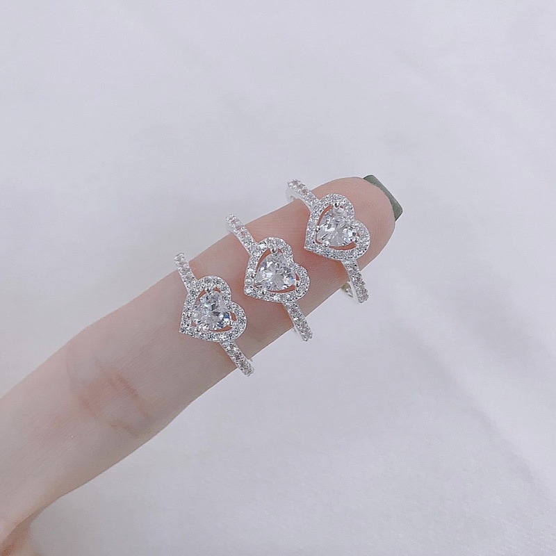 Nhẫn trái tim bạc ta - Nhẫn nữ bạc ta - Vàng bạc Khải Khải