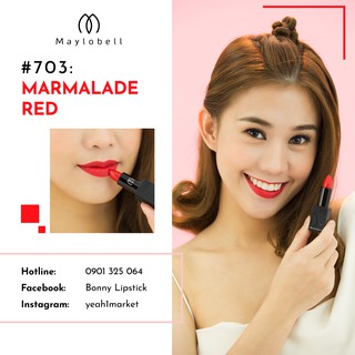 Son Maylobell 703 Marmalade Red (đỏ cam)