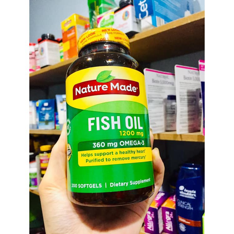 Dầu Cá Nature Made Fish Oil 1200mg | 360mg Omega_3 - 200 Viên