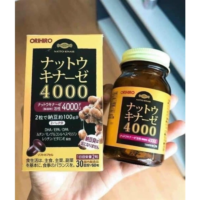 Viên Uống Natto Kinase 4000FU Orihiro Nhật Bản - 60 viên