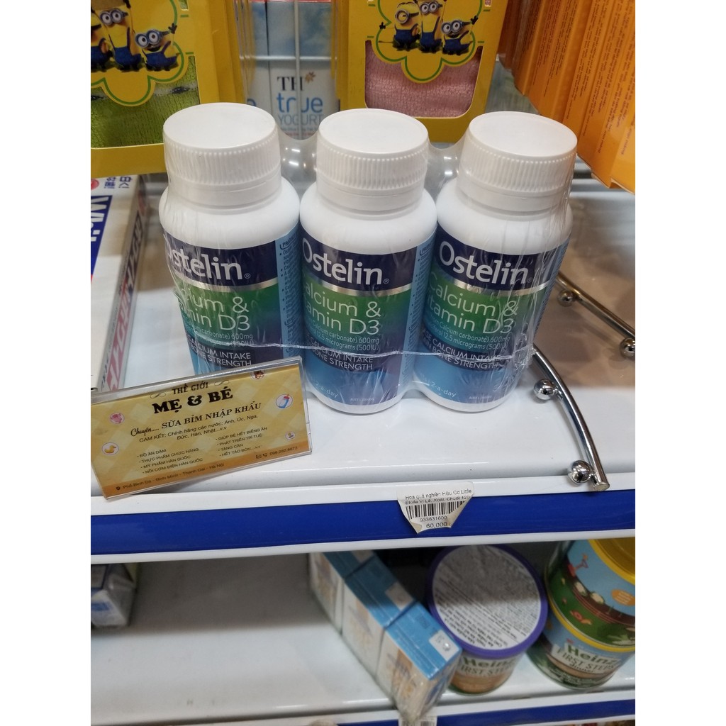 Canxi Ostelin Calcium - Vitamin D3 130 Viên