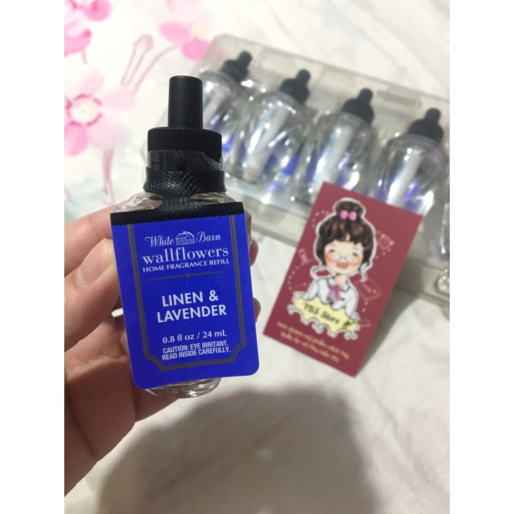 {Bill Mỹ} {1 Chai} Linen &amp; Lavender Tinh dầu Bath &amp; Body Works Wallflower Home Fragrance Refills 24ml và nhiều mùi khác