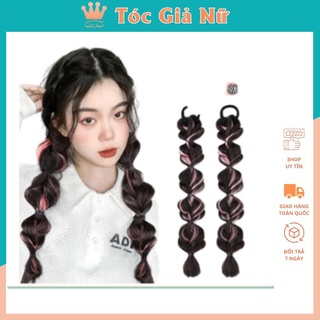Tóc giả cột thắt bính to loại 25cm mã 007