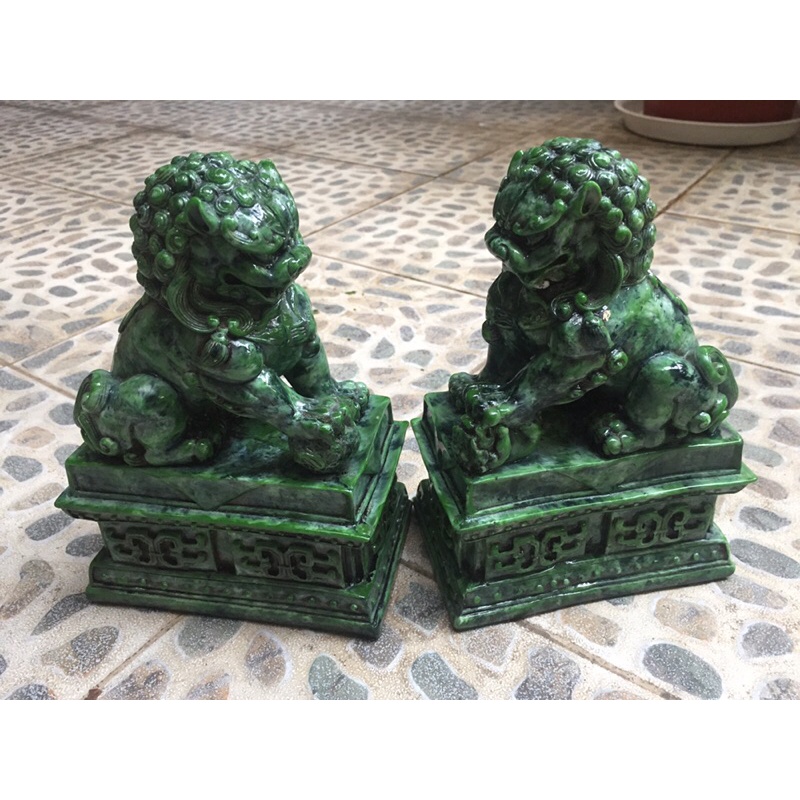 Tượng đôi kỳ lân đá xanh