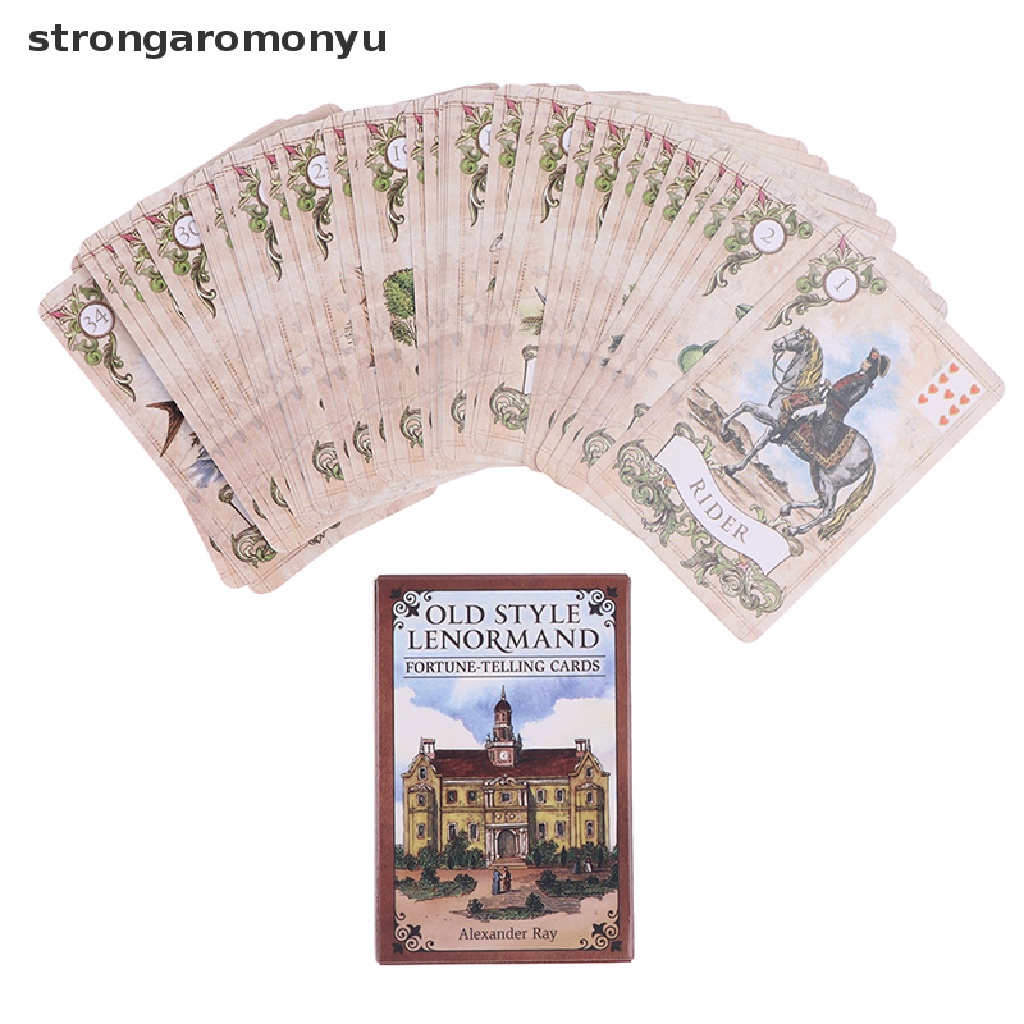 【YU】 Old Style Lenormand Oracle Card Tarot Card Party Prophecy Divination Board Game .