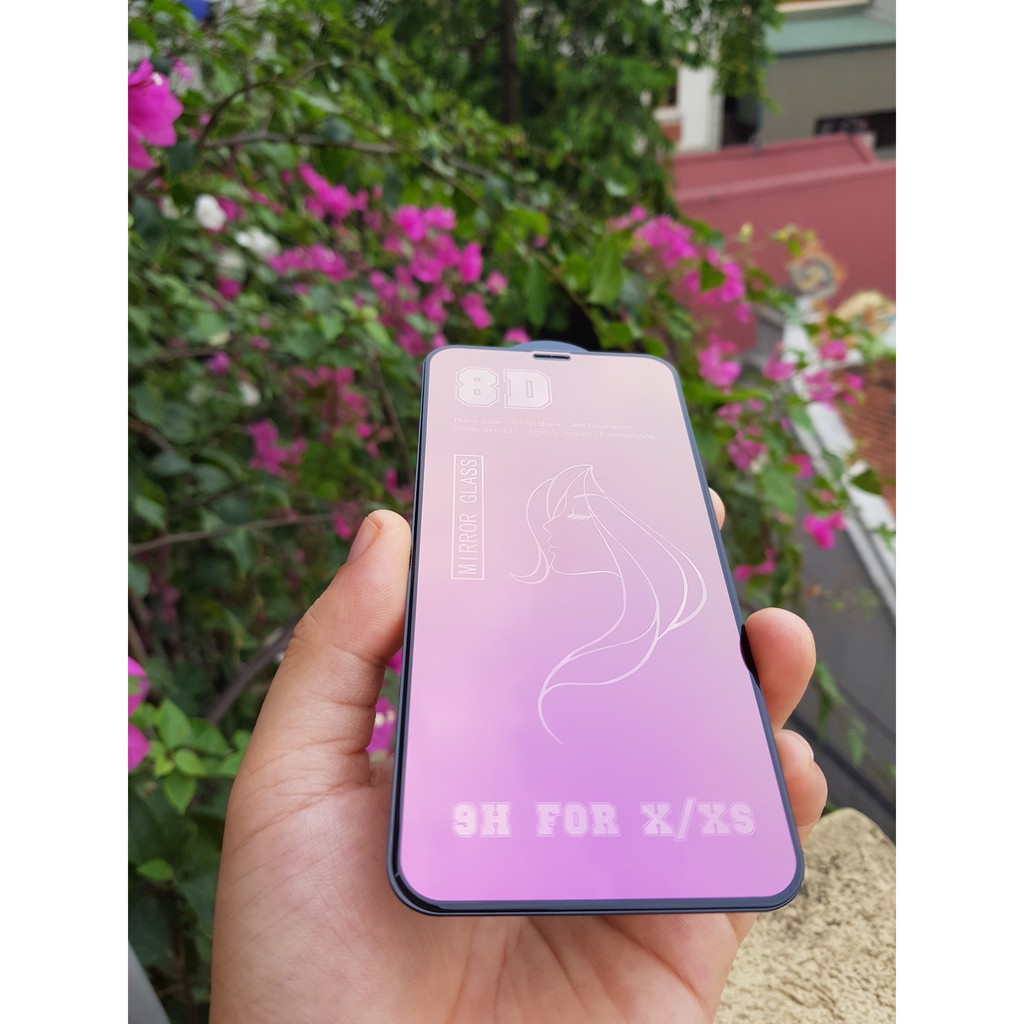 Kính Cường Lực Iphone Tráng Gương Full Màn Cho X/ XS/ XS MAX Chính Hãng