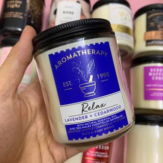 [Đủ Mùi] Nến Thơm Relax Lavender + Cedarwood Bath and Body Works (198g)