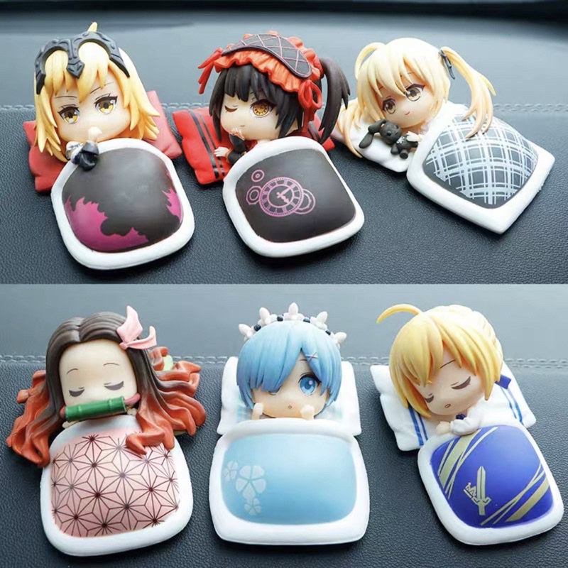 Mô Hình Chibi - Mô Hình waifu Kurumi saber rem nezuko yosuga .. 8CM bằng PVC cao cấp(Có clip, Ảnh thật)