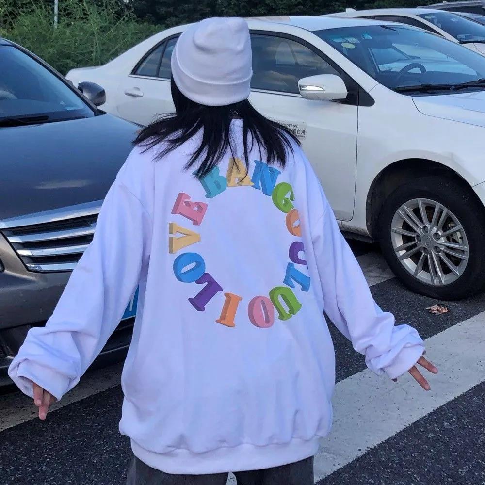 NRVP Áo Thun Nữ Dài Tay Cổ Tròn Thời Trang Hàn