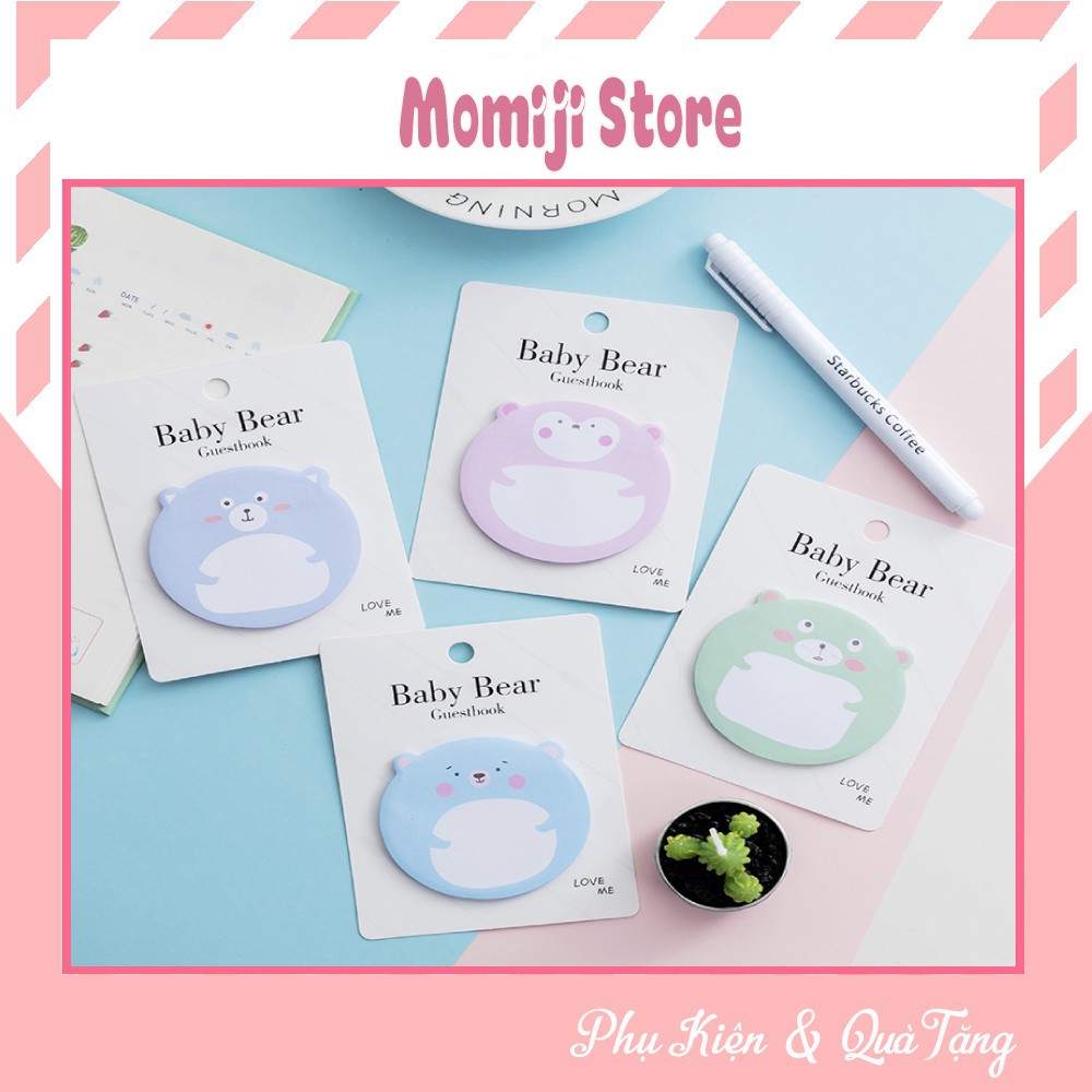 [Có chọn mẫu] Giấy Note - Giấy ghi chú hoạt hình hình chú gấu Baby Bear