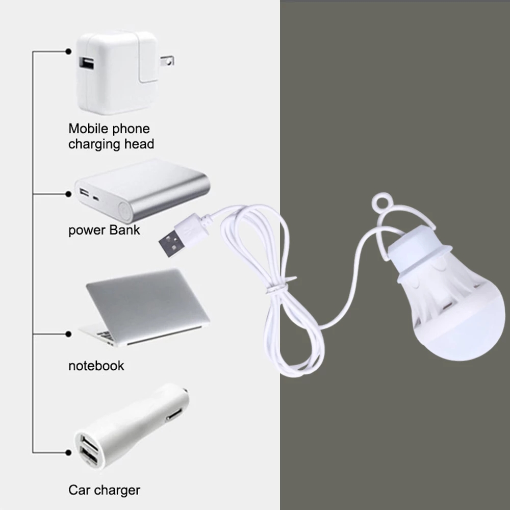 Đèn LED sạc USB siêu sáng khẩn cấp kích thước cầm tay dùng treo lều