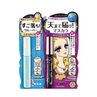 [Sẵn+ Bill DutyFree]Bộ 2 mascara dày cong mi và tẩy trang chuyên dụng cho mi Kiss Me Heroine