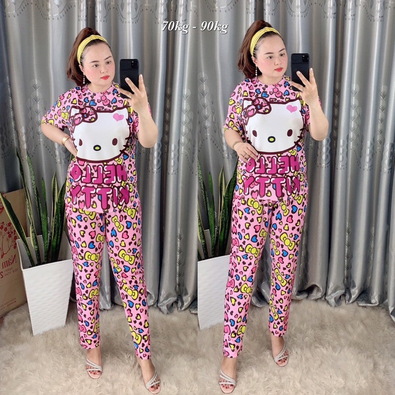 Bộ dài thun lạnh 4 chiều Bigsize 60-90kg