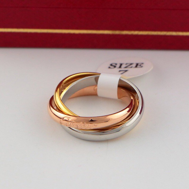 hot 18K Tri-color Gold Ring Wedding Ring