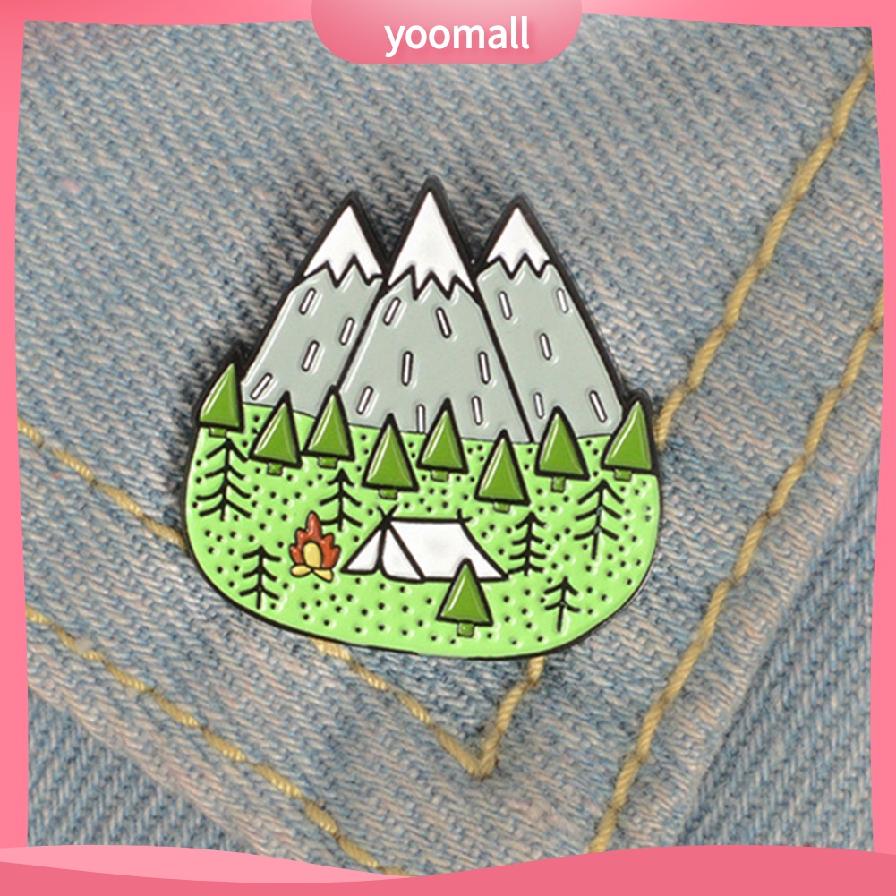 Ghim cài áo họa tiết cằm trại hoạt hình độc đáo