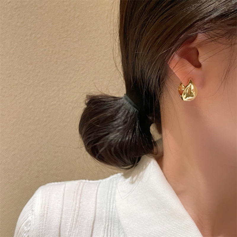 Khuyên Tai Kim Loại Dáng Dài Phong Cách Hàn Quốc Dongdaemun 2022 F690