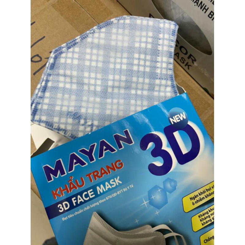 Khẩu trang Mayan 3D Người lớn (hộp 10 chiếc)