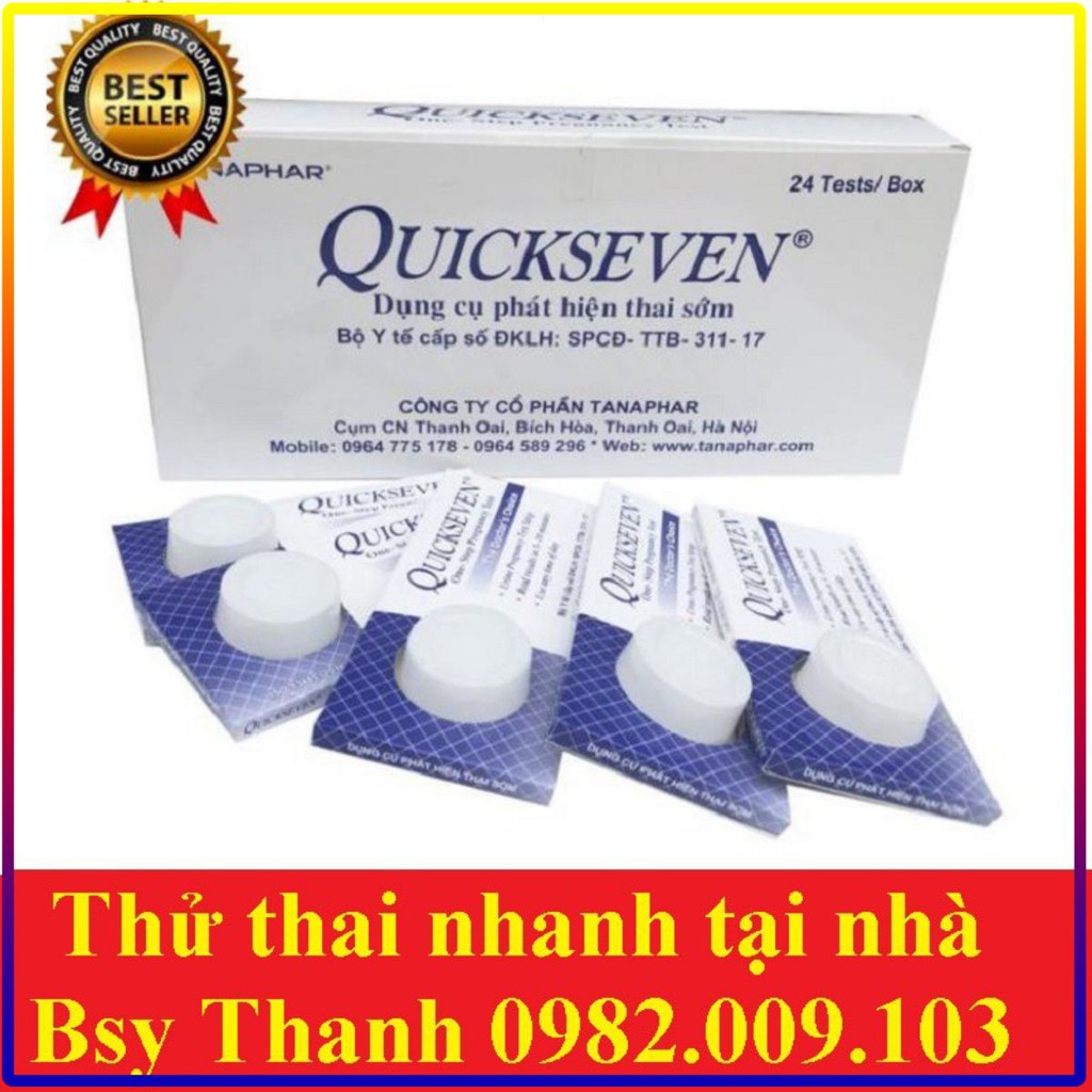 Que thử thai Quickseven,test thử thai tại nhà,2 vạch sớm nhanh hiệu quả tức thì [Quick seven]