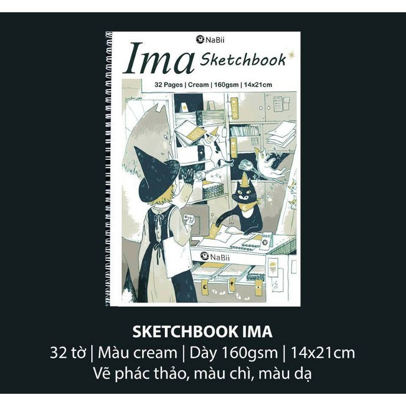 SỔ NABII IMA SKETCHBOOK 160GSM 32 TỜ