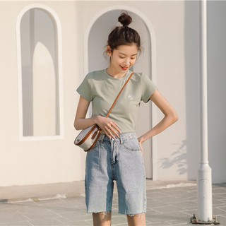 Quần Sort jean Lửng Hoa Cúc 322