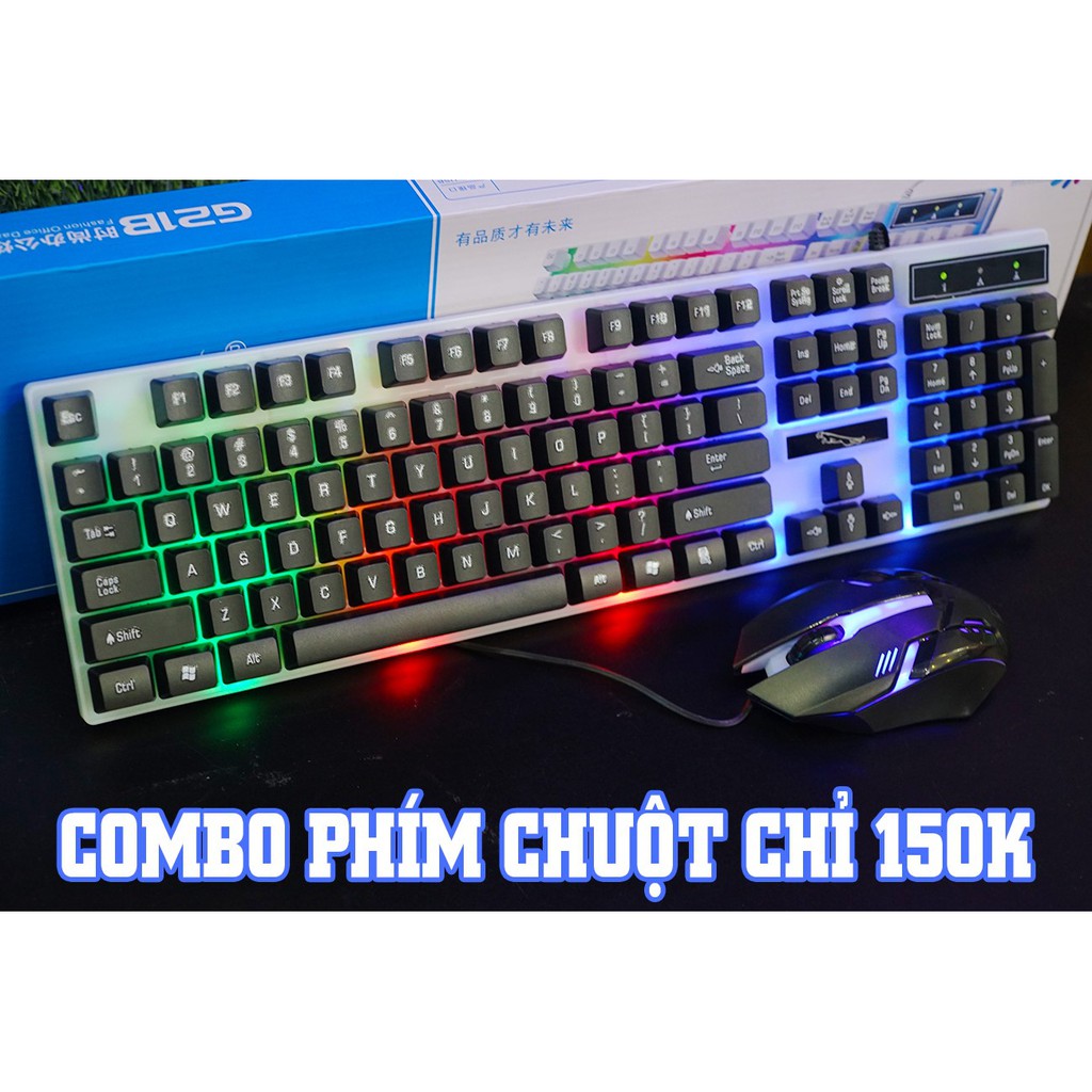 COMBO PHÍM CHUỘT GIẢ CƠ LIMEIDE G21 LED RAINBOW