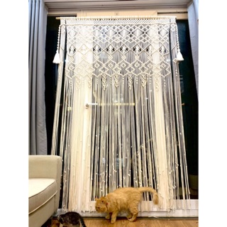 Rèm macrame trang trí dài 1m5