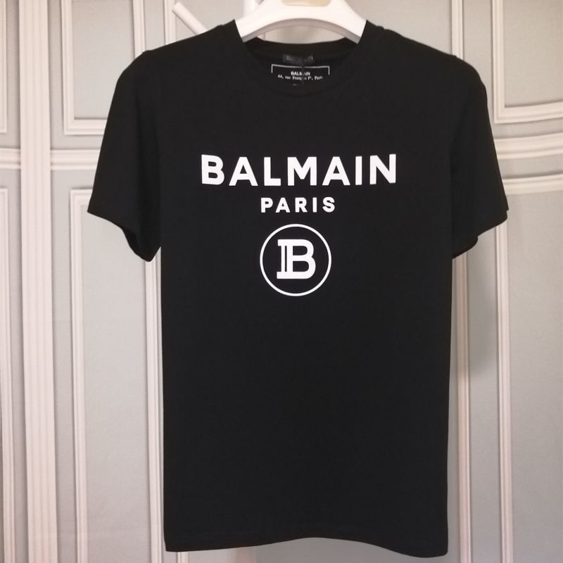 Tag + Nhãn Dán Áo Thun cotton Balmain Dilireba Tay Ngắn Cùng Đoạn Balmain Cho Nam Và Nữ