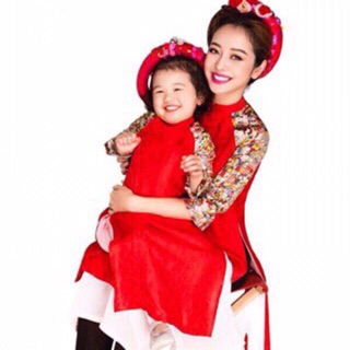 Combo áo dài mẹ bé