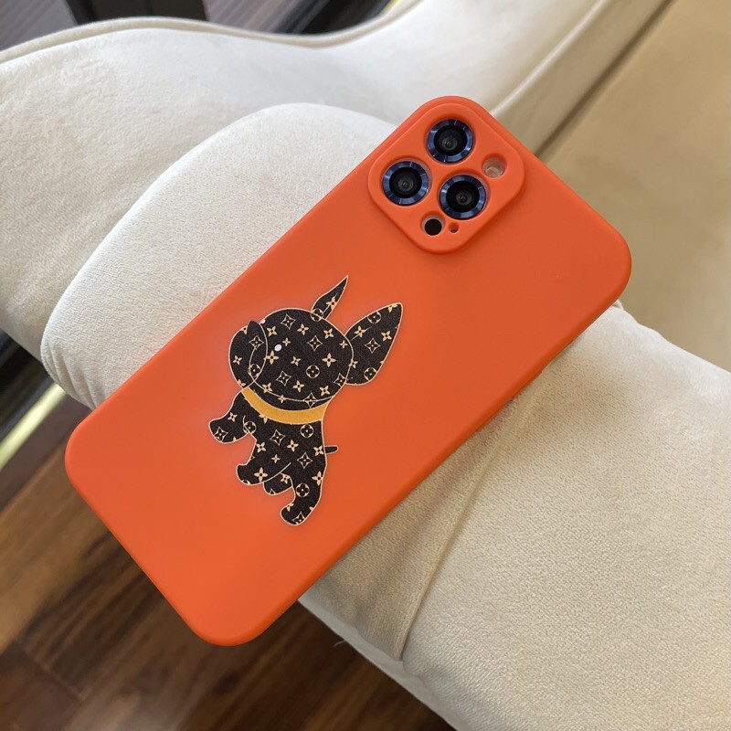 Ốp điện thoại/ Ốp lưng iphone LV Chó Nền Cam cho dòng iphone 12promax/ 12pro/ 11promax/ 11/ Xsmax | BigBuy360 - bigbuy360.vn
