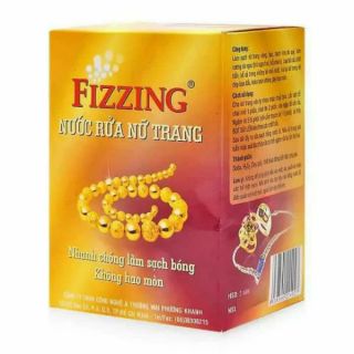 Combo 5 hộp nước rửa nữ trang Fizzing làm sạch nữ trang vàng bạc 35ml 