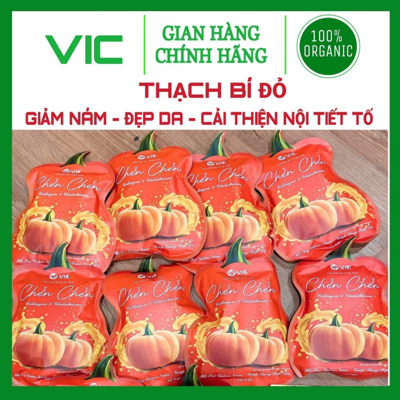 (Chính hãng)  Thạch Bí Đỏ Chen Chen Vic - Kháng Nắng- Hủy Nám- Trắng Da - Tăng Cường Tiết Tố