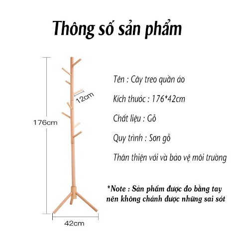 Cây Treo Quần Áo, Giá Treo Quần Áo Chất Liệu Bằng Gỗ Cao Cấp NOBITA OFFICIAL