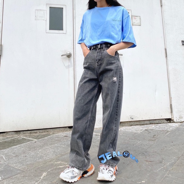 QUẦN JEAN XÁM KHÓI RÁCH CÁ TÍNH