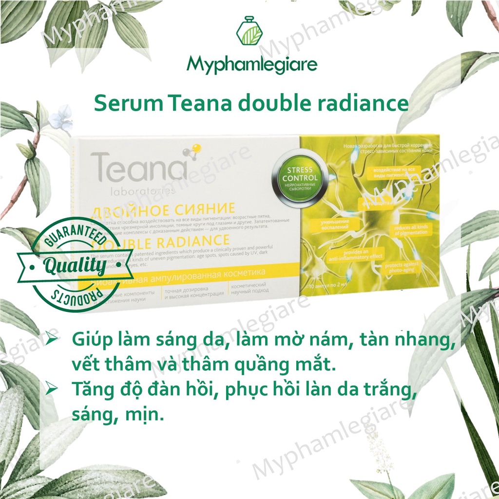 Serum Teana Double Radiance dưỡng trắng, làm mờ thâm - nám - đốm nâu đồi môi