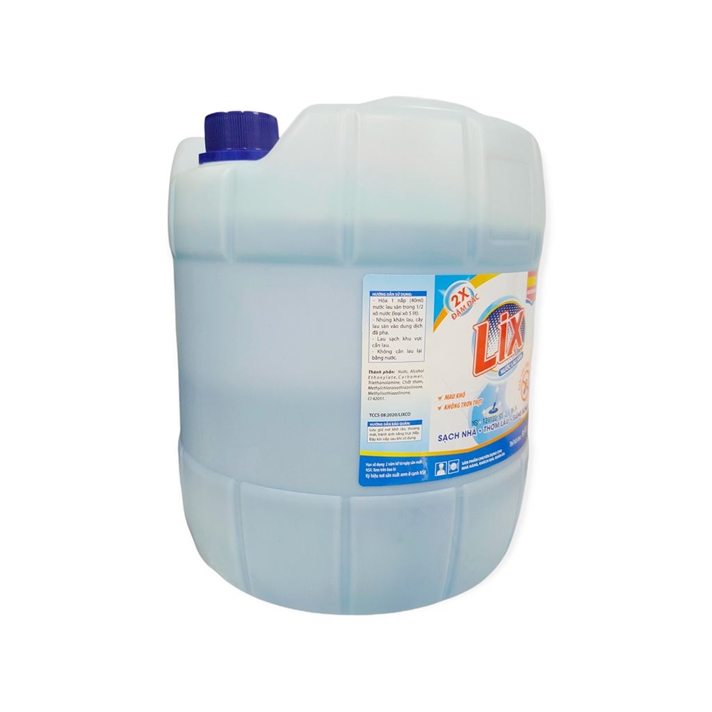 Nước Lau Sàn Lix Đậm Đặc Can 9 Lít / 9,5 Lít Đuổi Muỗi, Côn Trùng, Thơm Lâu Sáng Bóng