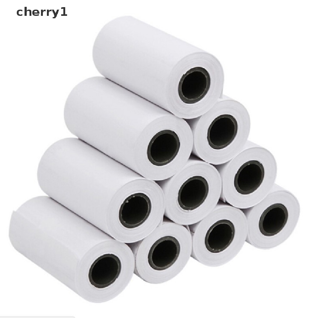 (cherry1) 5 Cuộn Giấy Dán Nhiệt Trực Tiếp Tự Dính