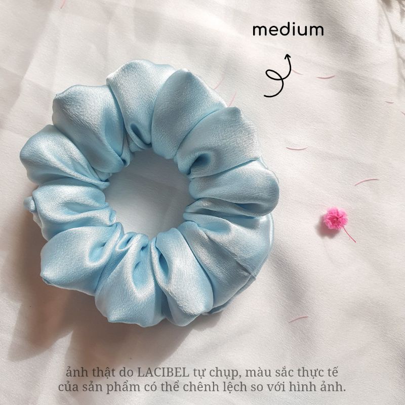 Cột tóc LACIBEL scrunchies, buộc tóc vải lụa cao cấp